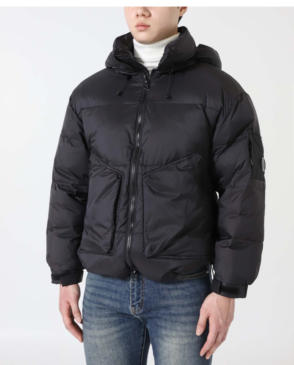 #시피컴퍼니 [ C.P ] 렌즈 피모지 다운 자켓 입고💢 #남성상의 #패딩자켓