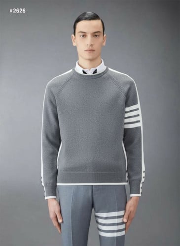 🍀 [THOM BROWNE]  톰브라운 밀라노 4바 클래식 라운드 니트 🍀