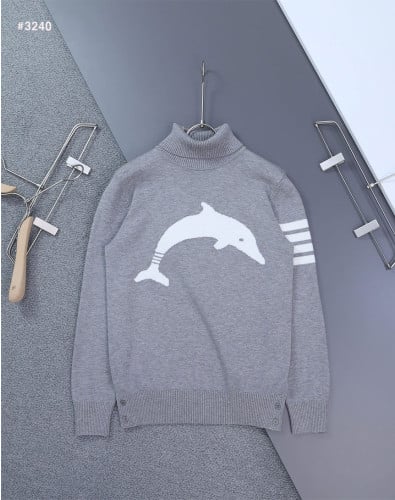 🍀 [THOM BROWNE] 톰브라운 밀라노 사선 4바 폴라넥 스웨터 🍀