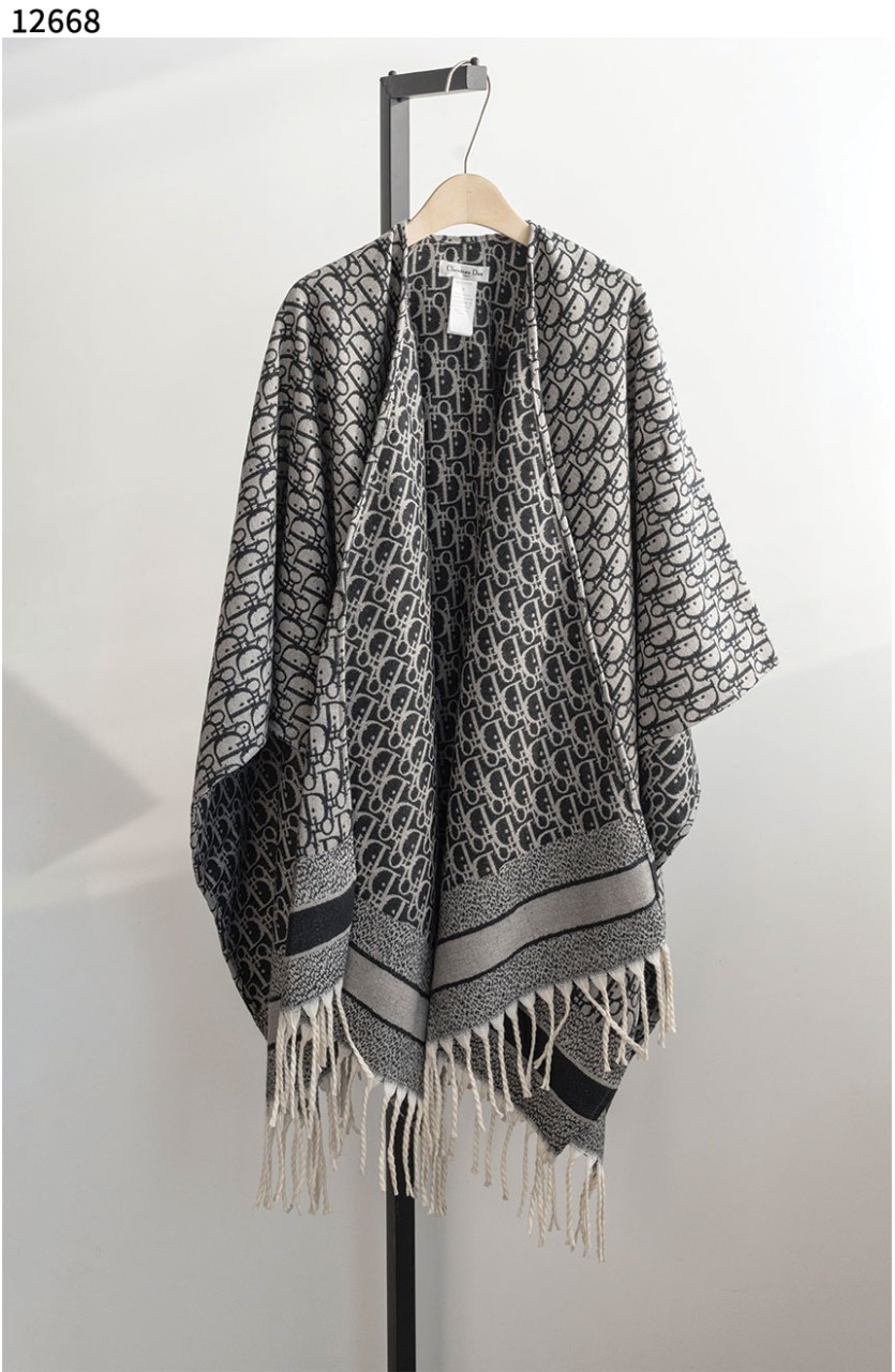 #디올 [Christian Dior] Oblique 판초 그레이 캐시미어 신상입고💢 #숄 #12668