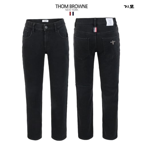 💕 톰* 융기모 올블랙 히든밴딩 슬림팬츠