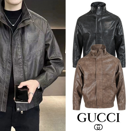 💕 구* 레터링 사각로고 레더자켓