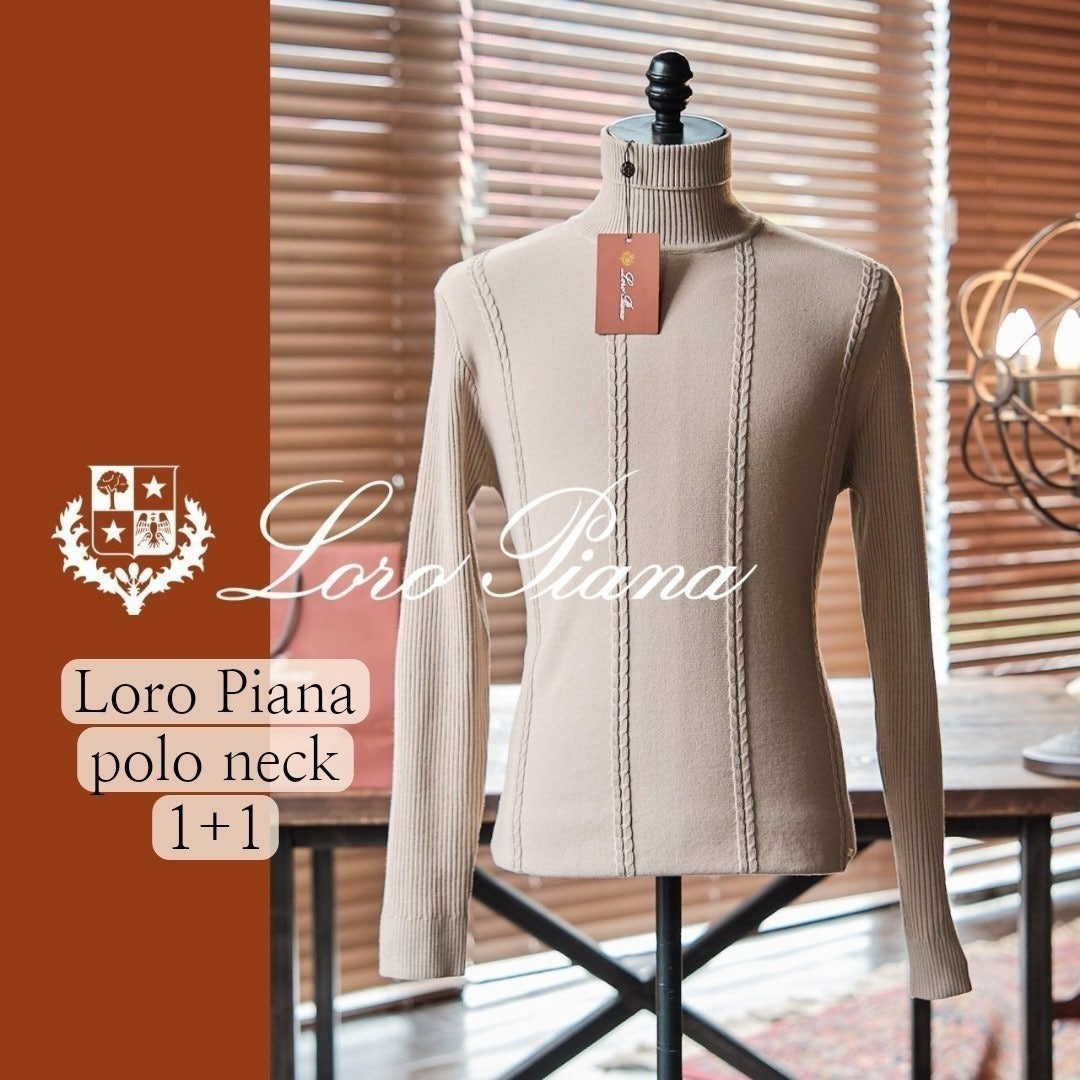 💕 [특가] 로* 피아나 최고급 캐시미어 올드머니 클레식 목폴라 터틀넥 1+1