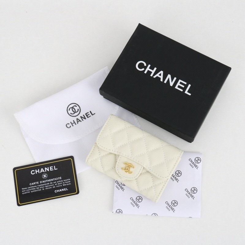 👹샤넬 AP0214 캐비어 똑딱이 카드지갑👹