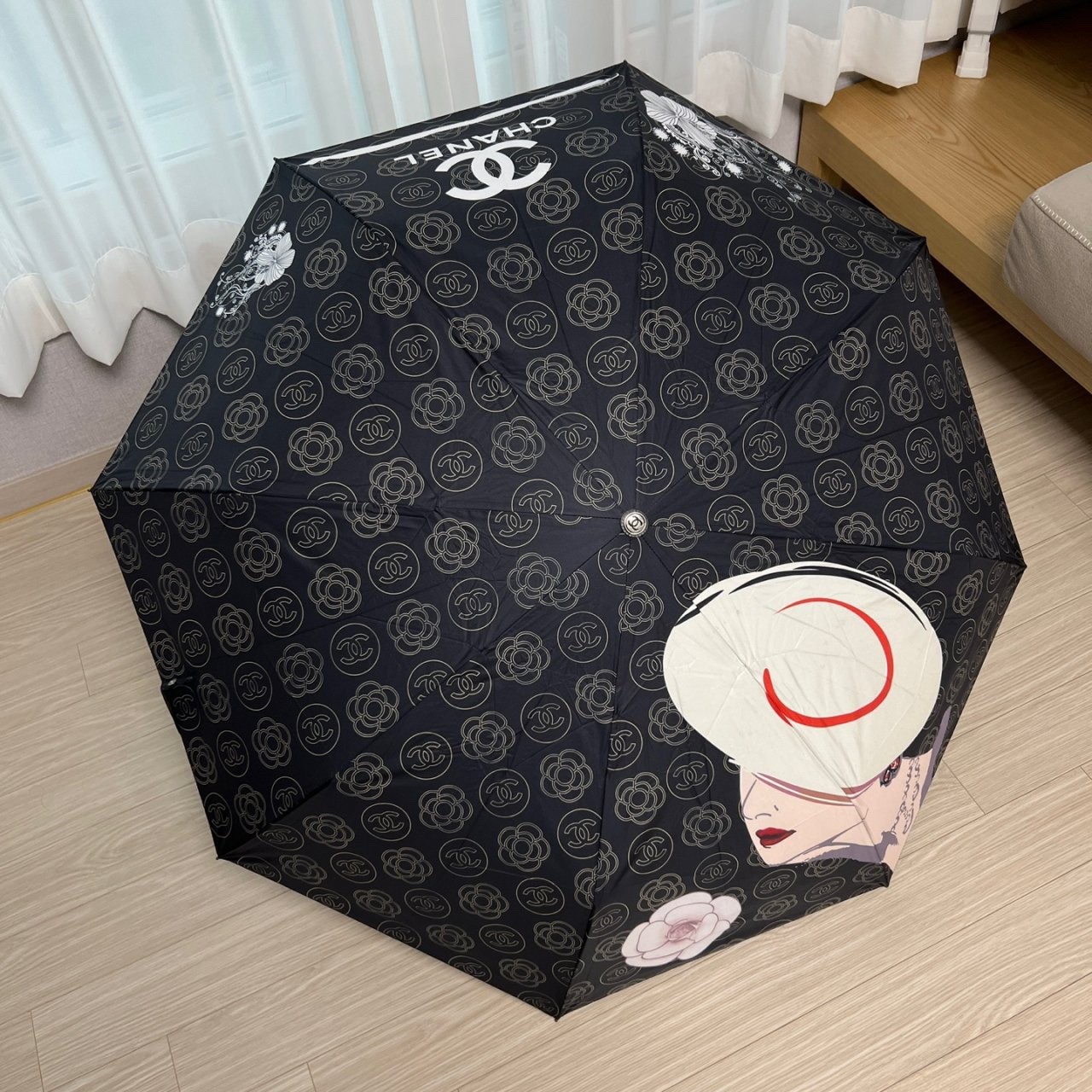 👹샤넬 C002 멀티 로고 3단 자동우산 & 양산 겸용👹