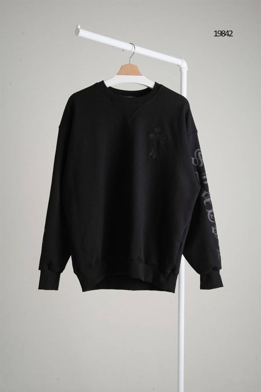 🔆 [Chrome Hearts] 크롬하츠 홀스슈 블랙 크로스 모티프 스웻셔츠 🔆