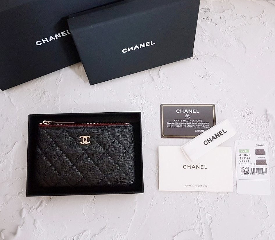 💕 샤* 고급 박스 캐비어 미니클러치 금장