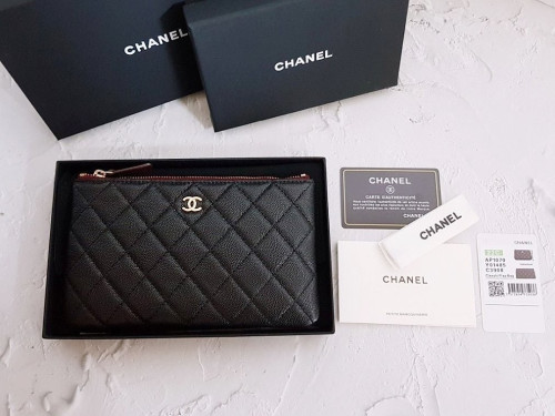 💕 샤* 고급 박스 캐비어 파우치 클러치 금장 스몰