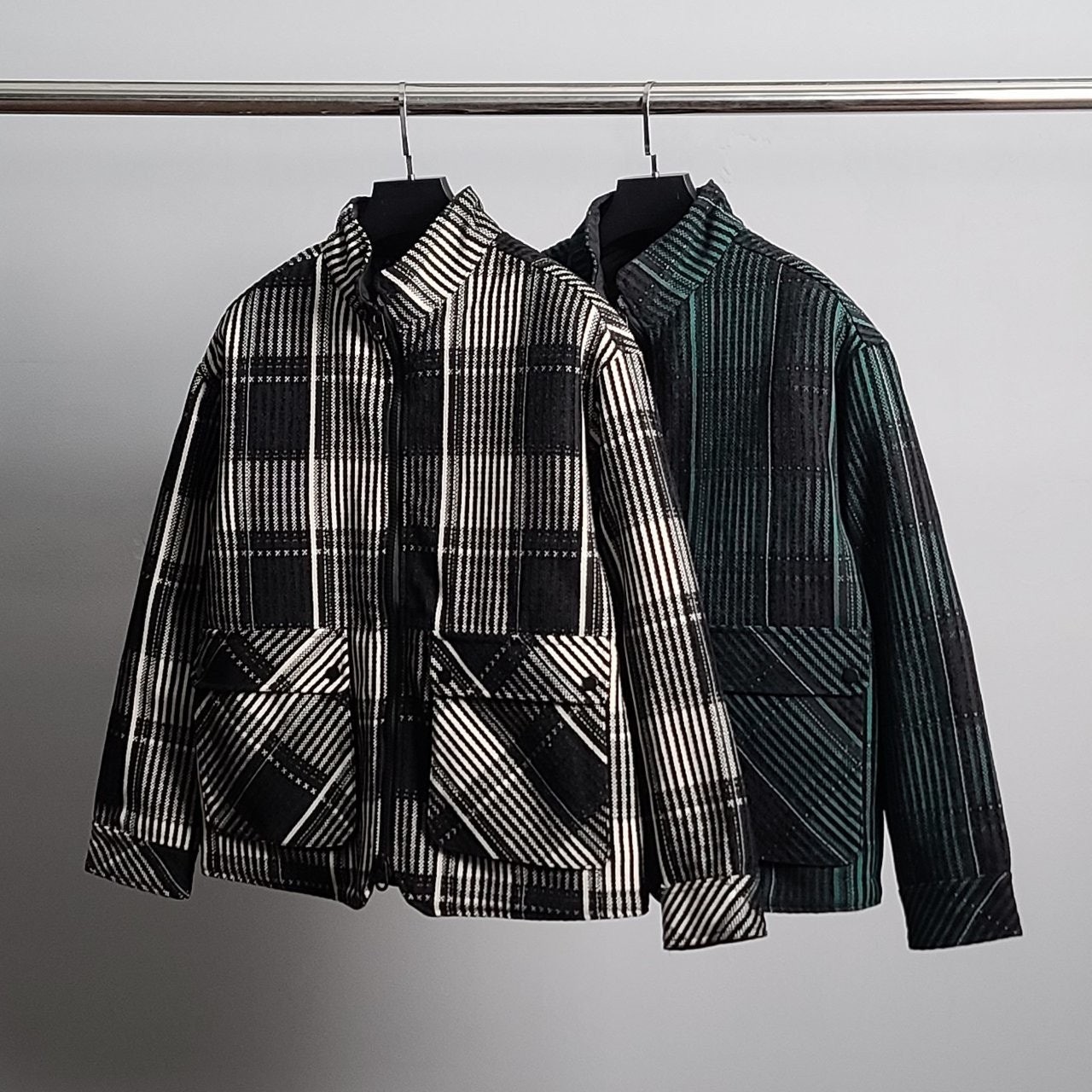 💕 메* 마르지엘라 덕다운 타탄체크 패딩 자켓