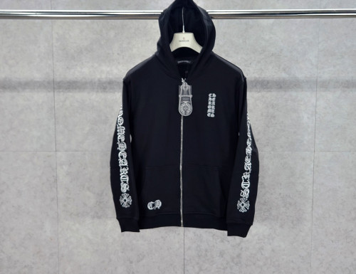 2025 크*** ChromeHearts 세로로고 후드집업 입고~