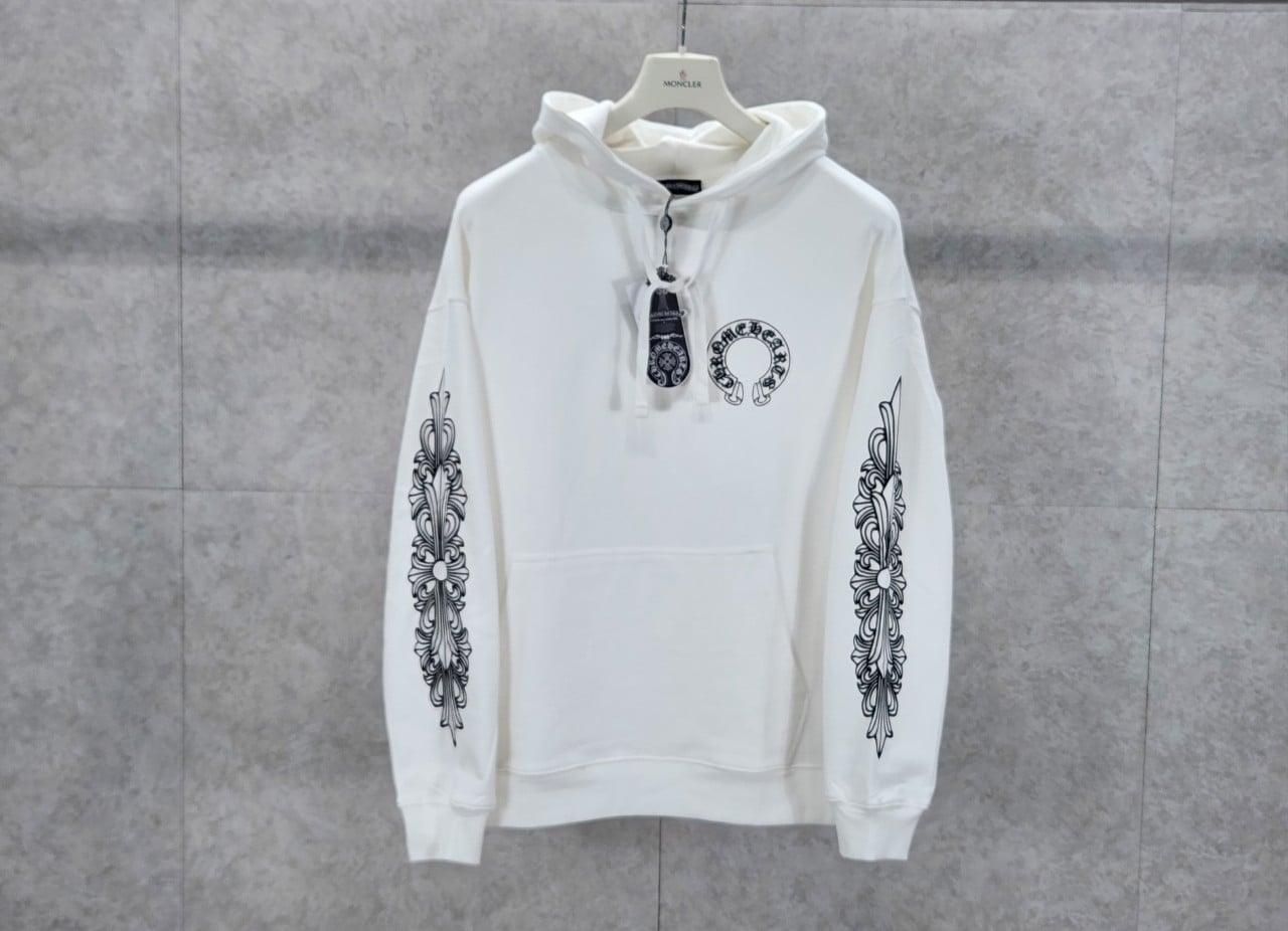 2025 크*** ChromeHearts 플로럴 홀스슈 후드티 입고~