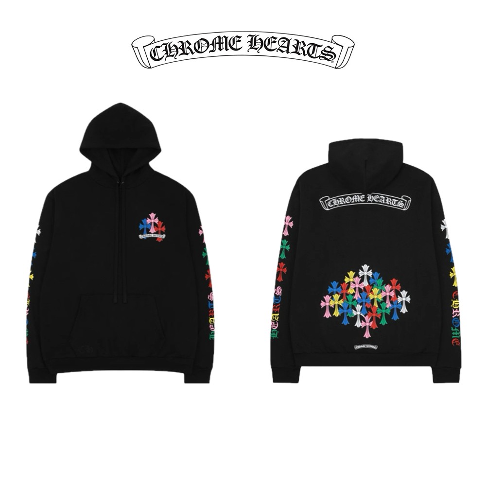 재입고!! 크*하* 멀티 컬러 크로스 후드(블랙)