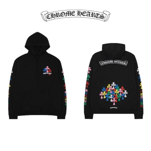 재입고!! 크*하* 멀티 컬러 크로스 후드(블랙)