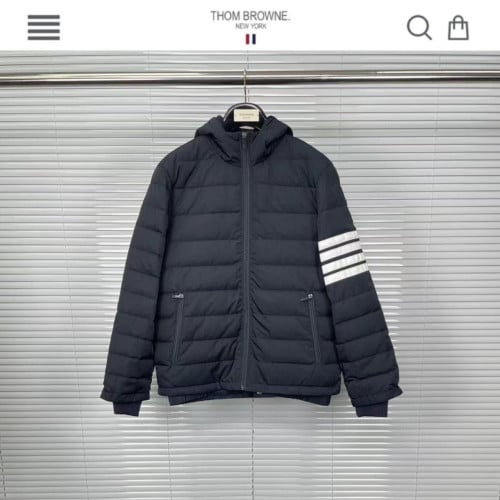 수입 고급 TB 사선완장 다운 패딩 신상 네이비