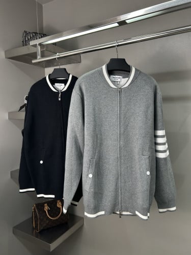 #톰브라운 캐시미어 사선 니트 집업