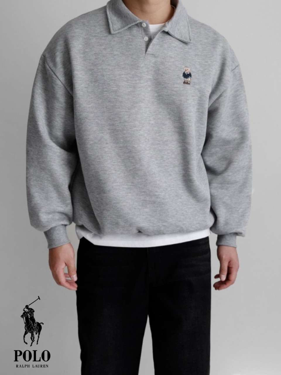 PL 베어 기모 카라맨투맨