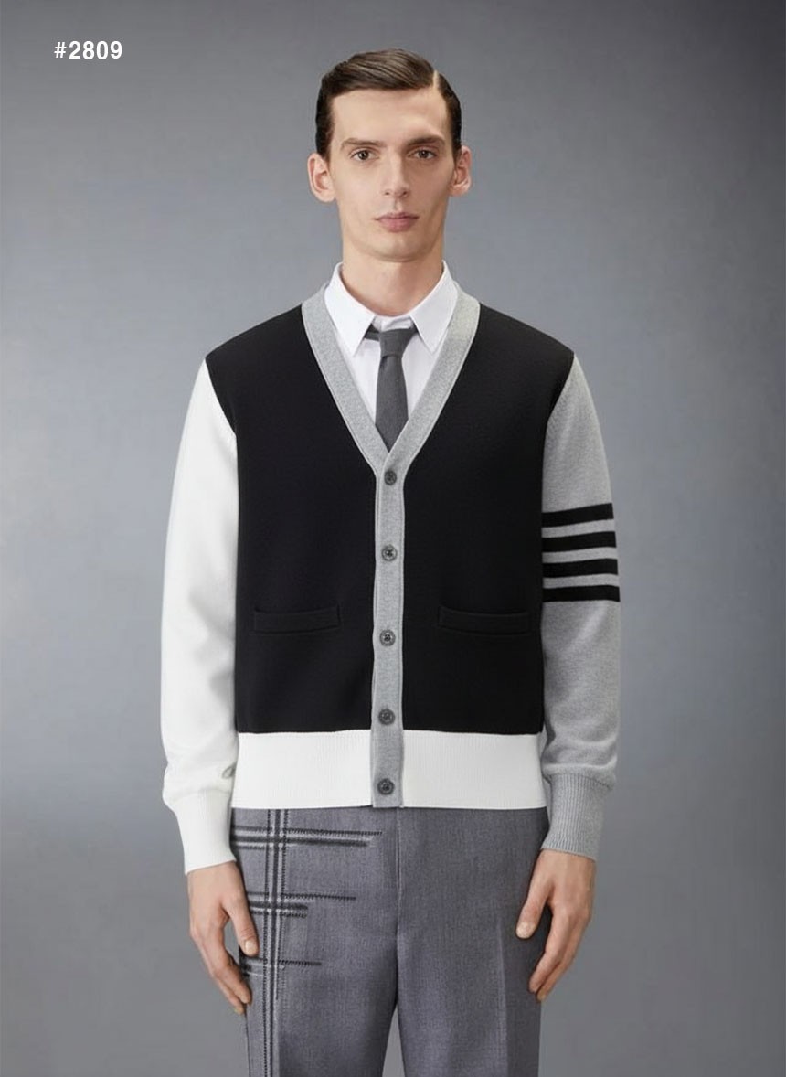 🍀 [THOM BROWNE] 톰브라운 셔틀랜드 4바 브이넥 가디건 🍀