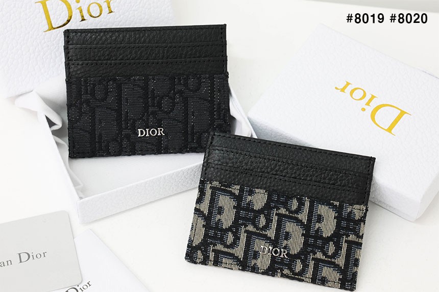 🍀 [DIOR] 디올 수입 오블리크 자카드 그레인 카프레더 카드 지갑 🍀