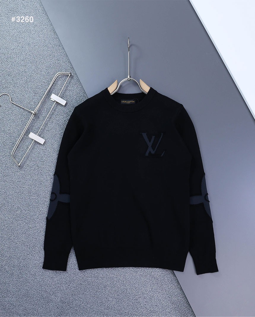 🍀 [LOUIS VUITTON] 루이비통 LV 자수로고 라운드 니트 🍀