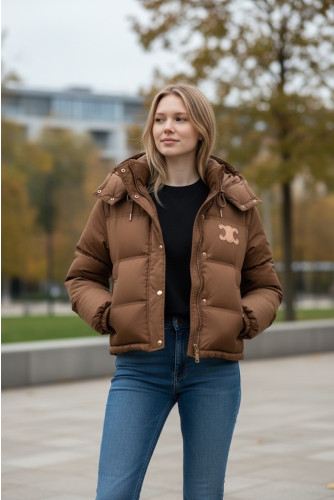 🚨셀린느 트리옹프 크롭 다운 재킷 - 라이트 나일론