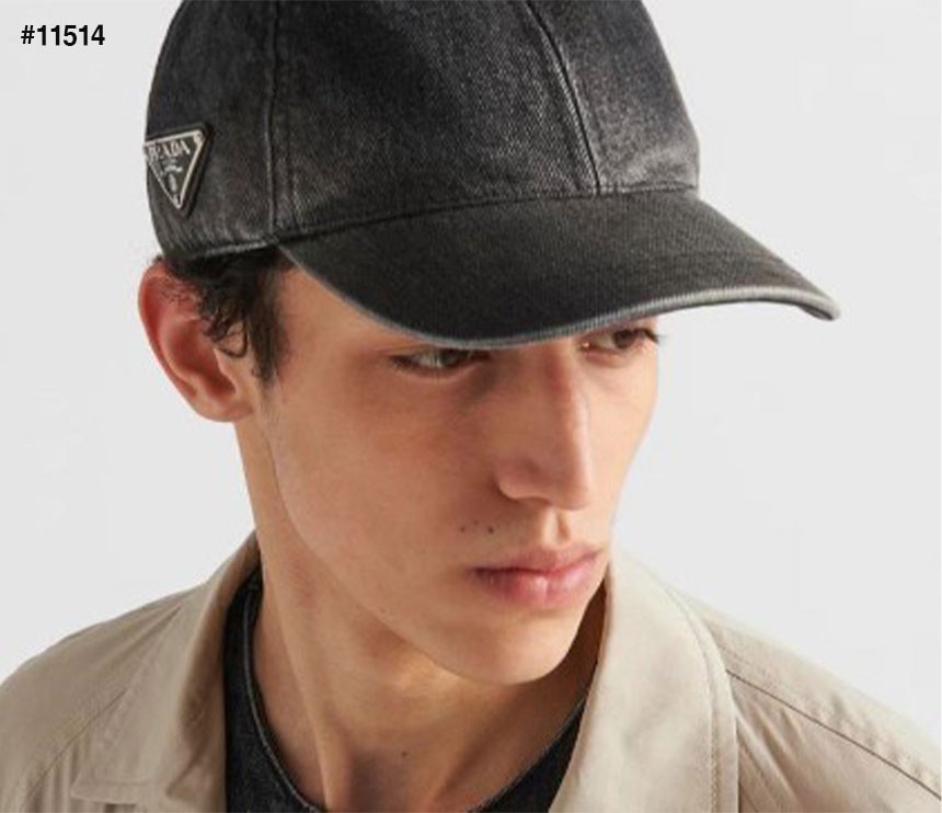 🍀 [PRADA] 프라다 남여공용 데님 사이드 삼각로고 볼캡 🍀