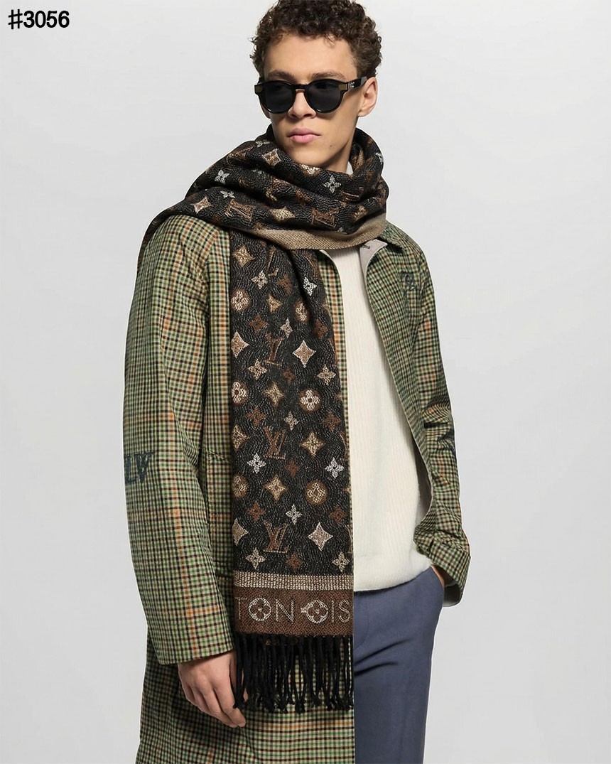 🍀 [LOUIS VUITTON] 루이비통 올 어바웃 모노그램 울 자카드 태슬 숄 머플러 🍀
