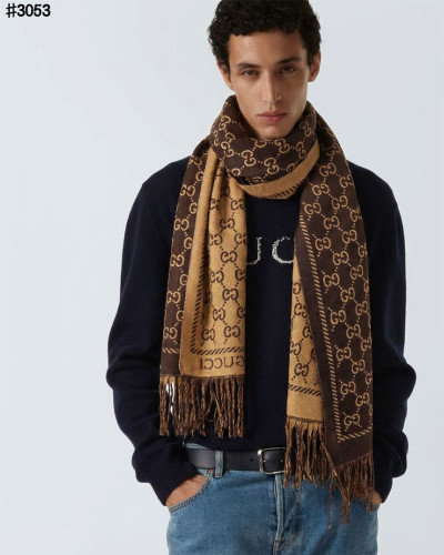 🍀 [GUCCI] 구찌 GG 울 자카드 태슬 숄 머플러 🍀