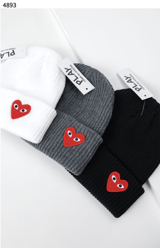 🍀 [Comme des Garcons] 꼼데가르송 수입고급 하트 로고 베이직 비니 🍀