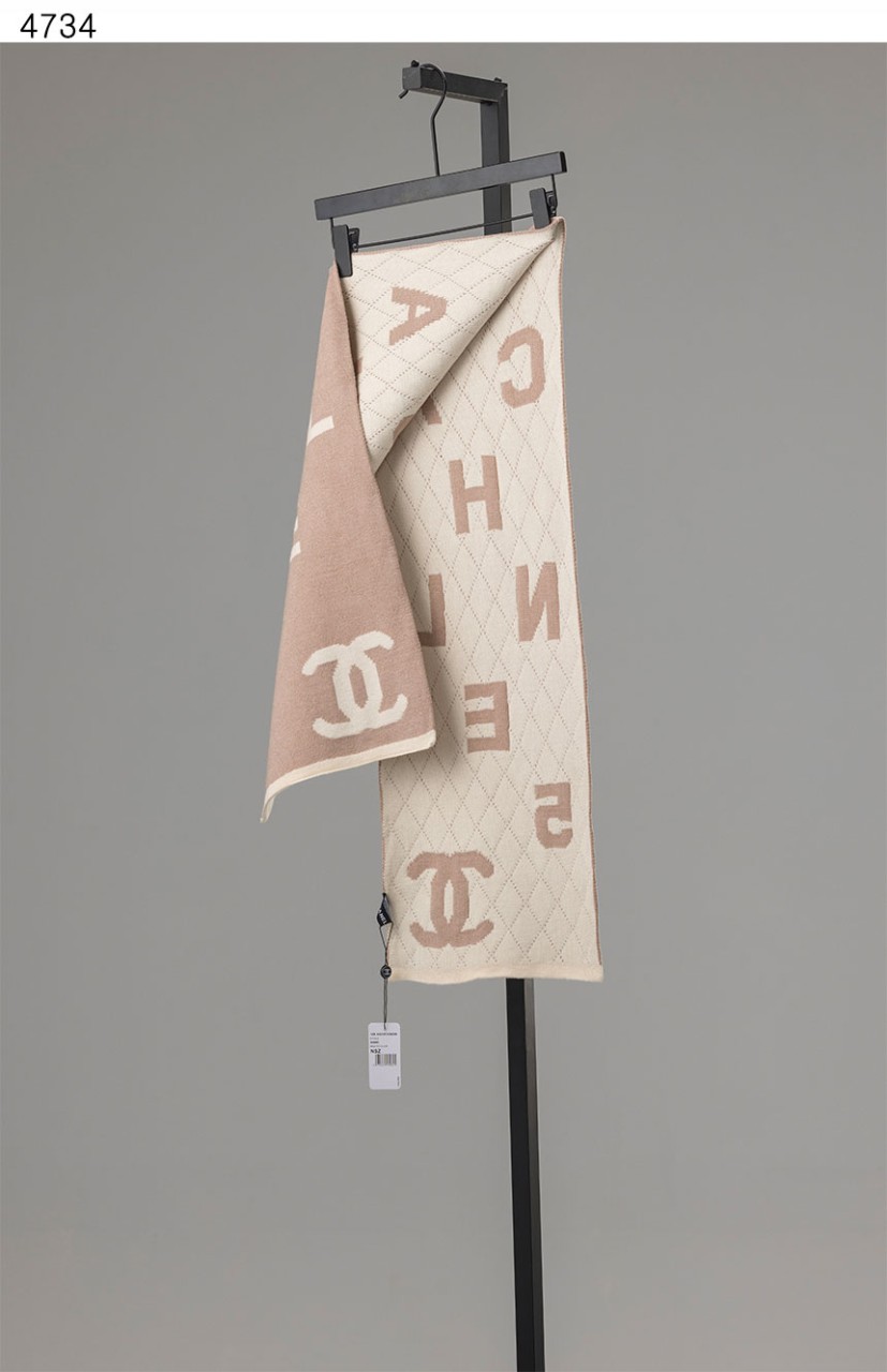 🍀 [CHANEL] 샤넬 수입고급 로고 짜임 양면 머플러 🍀