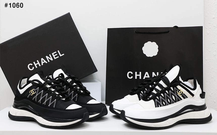 🍀 [CHANEL] 샤넬 믹스드파이버 한정판 스니커즈 금장CC 🍀