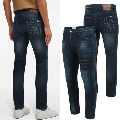 💕 톰*도그 블랙사선 워싱 청바지