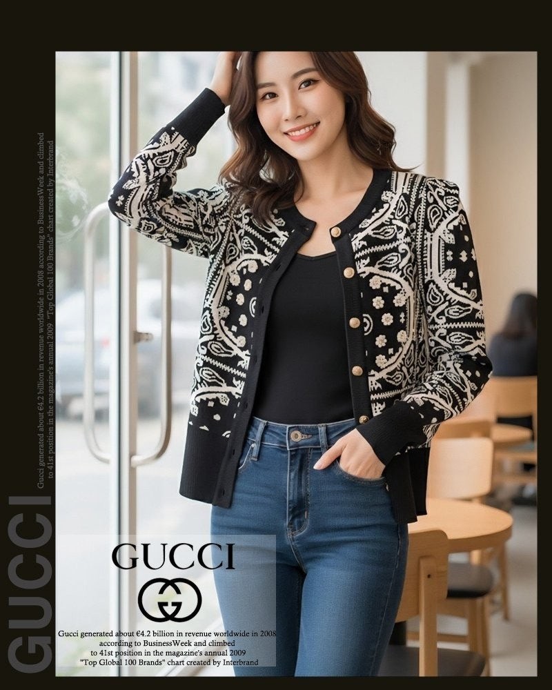 💕 구* 진주큐빅 문양 니트 가디건 (7097)