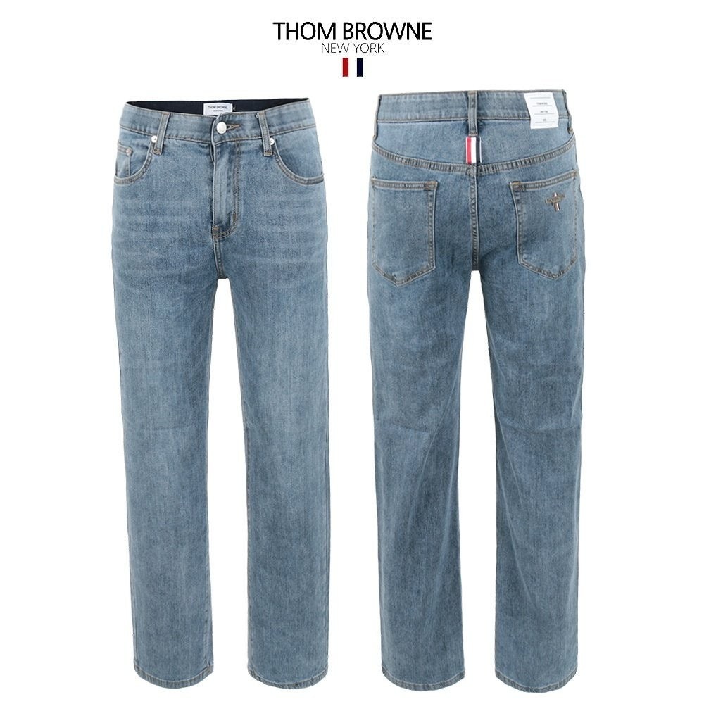 💕 톰* 연청 쿨터치데님 세미와이드 히든밴드 팬츠