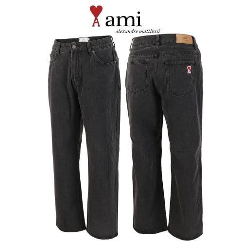 💕 아* 블랙 와이드 데님 팬츠