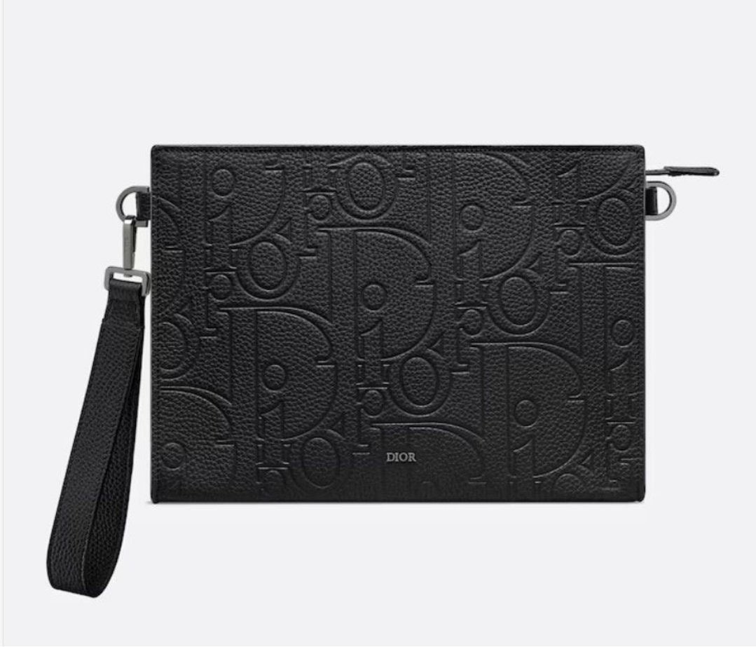 💕 디* A5 트라이앵글 파우치 블랙 Di*r Gravity 가죽 ❤️ 풀박스 ❤️