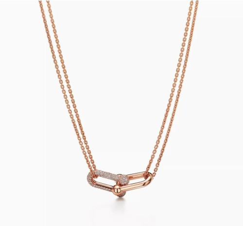 💕 티** 하드웨어 목걸이 로즈골드