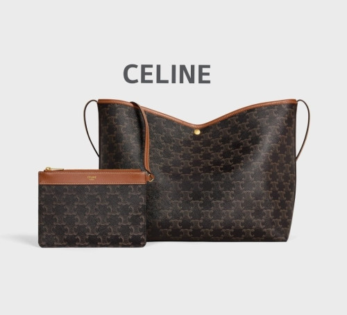 💕 셀** 소프트 쇼퍼 백 - 트리옹프 캔버스 & 카프스킨 ❤풀박스❤️