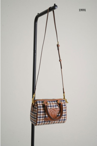 🔆 [CELINE] 셀린느 스몰 보스턴 타탄 텍스타일 카프스킨 백🔆