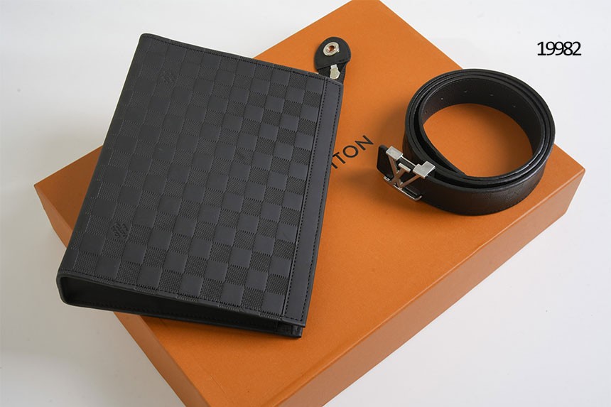 🔆 [LOUIS VUITTON] 루이비통 다미에 인피니티 가죽 클러치 & 벨트 세트 🔆