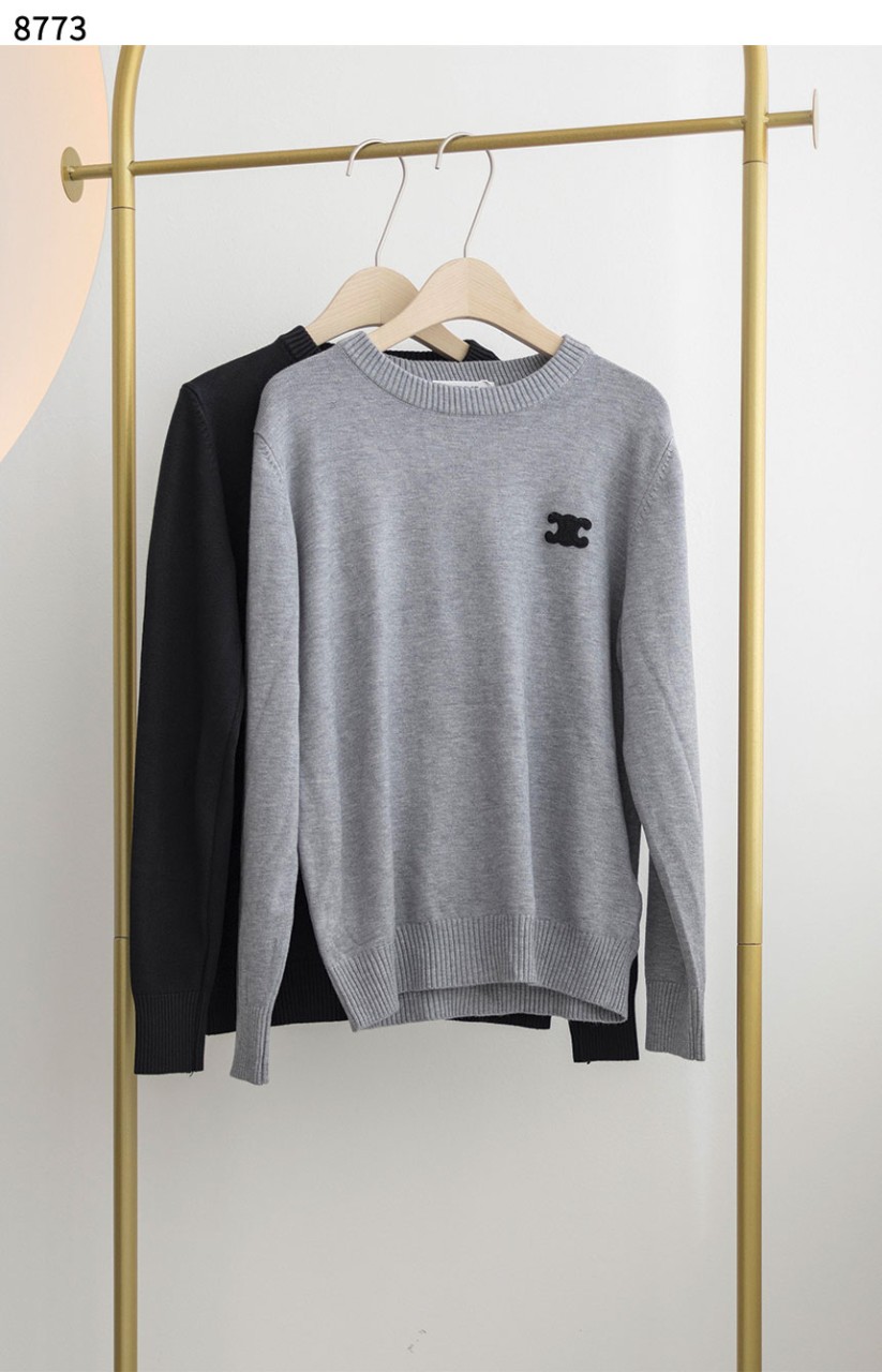 🍀 [CELINE] 셀린느 수입고급 로고 패치 남여공용 니트 🍀