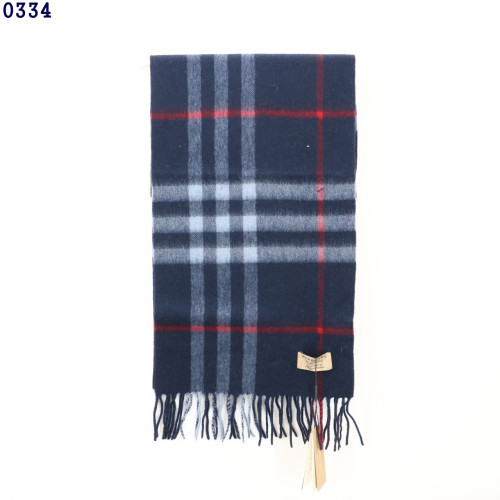 👹버버리 슬림 체크 캐시미어 머플러 네이비👹