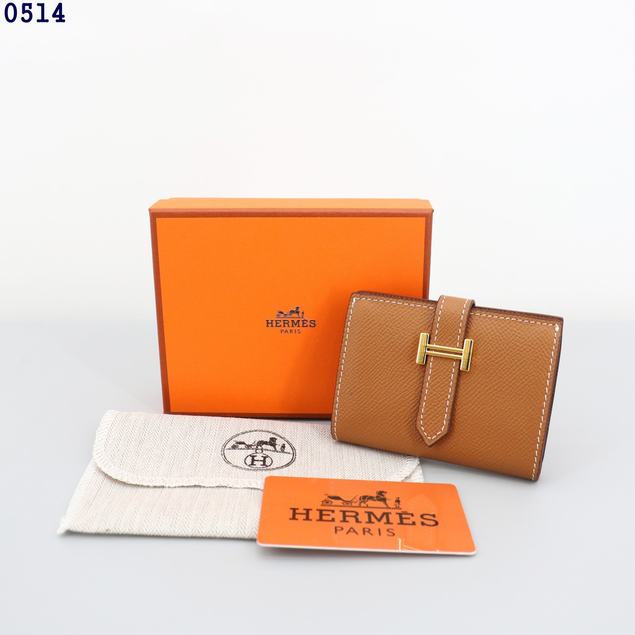 👹에르메스 베안 미니 카드 지갑 브라운👹
