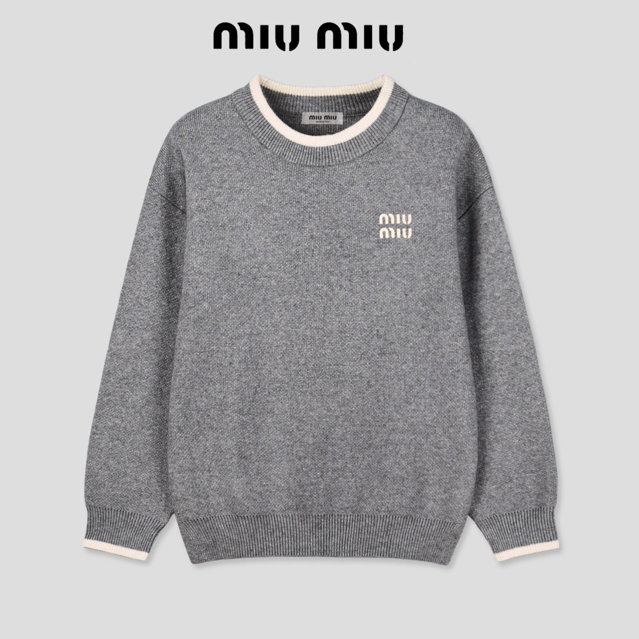 💕 미*** 캐시미어 배색 라운드 니트