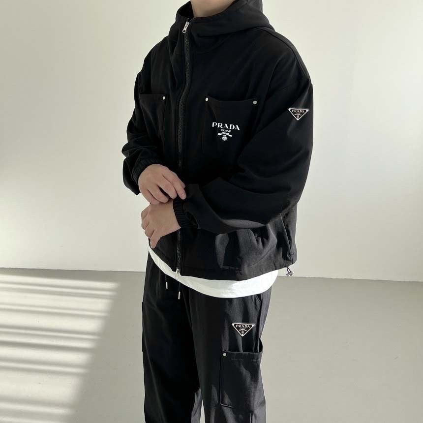 💕 프** 밀라노 기모 후드 스웻 트레이닝 셋업