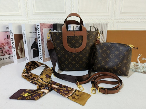 💕 루* 다이아 버킷 더블백 (스카프 포함)