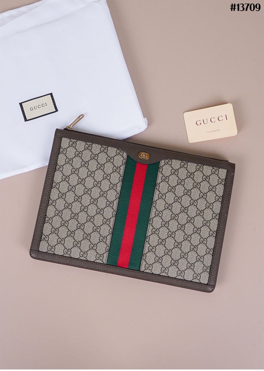 🔆 [GUCCI] 구찌 GG 슈프림 오피디아 포트폴리오 클러치 🔆