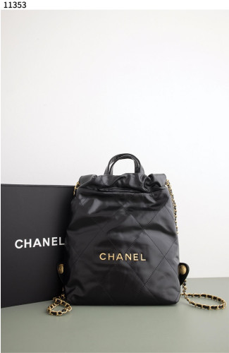 #샤넬 [Chanel] 수입고급 Chanel 22 Backpack Shiny Calfskin & Gold Lacquered Black 신상입고💢 #가방 #11353