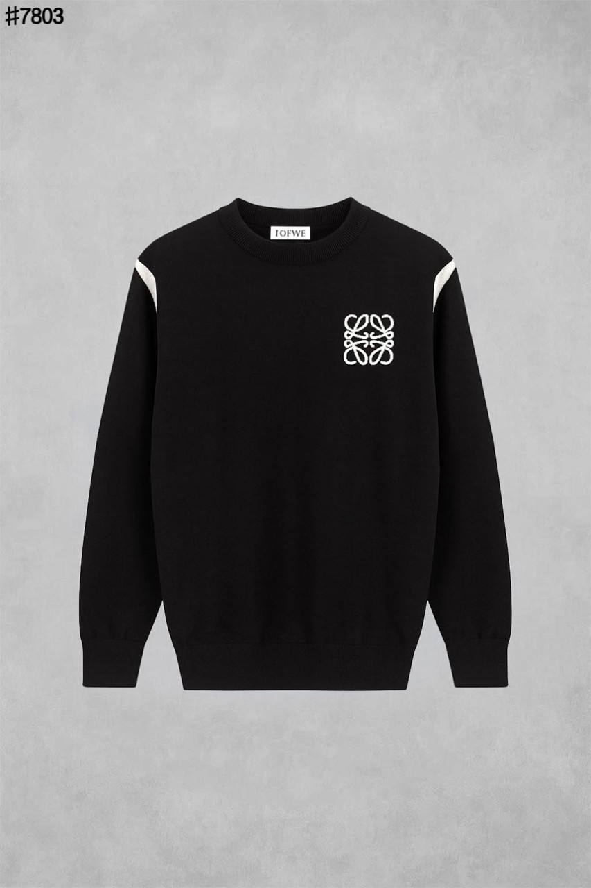 🍀 [LOEWE] 로에베 아나그램 브레이드 라인 울 자카드 니트 풀오버 🍀