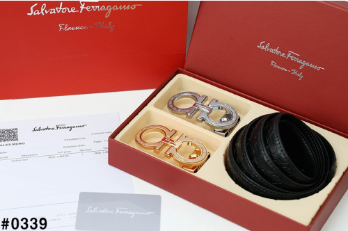 🍀 [ferragamo] 페레가모 간치니 이니셜 A 투버클 벨트 🍀