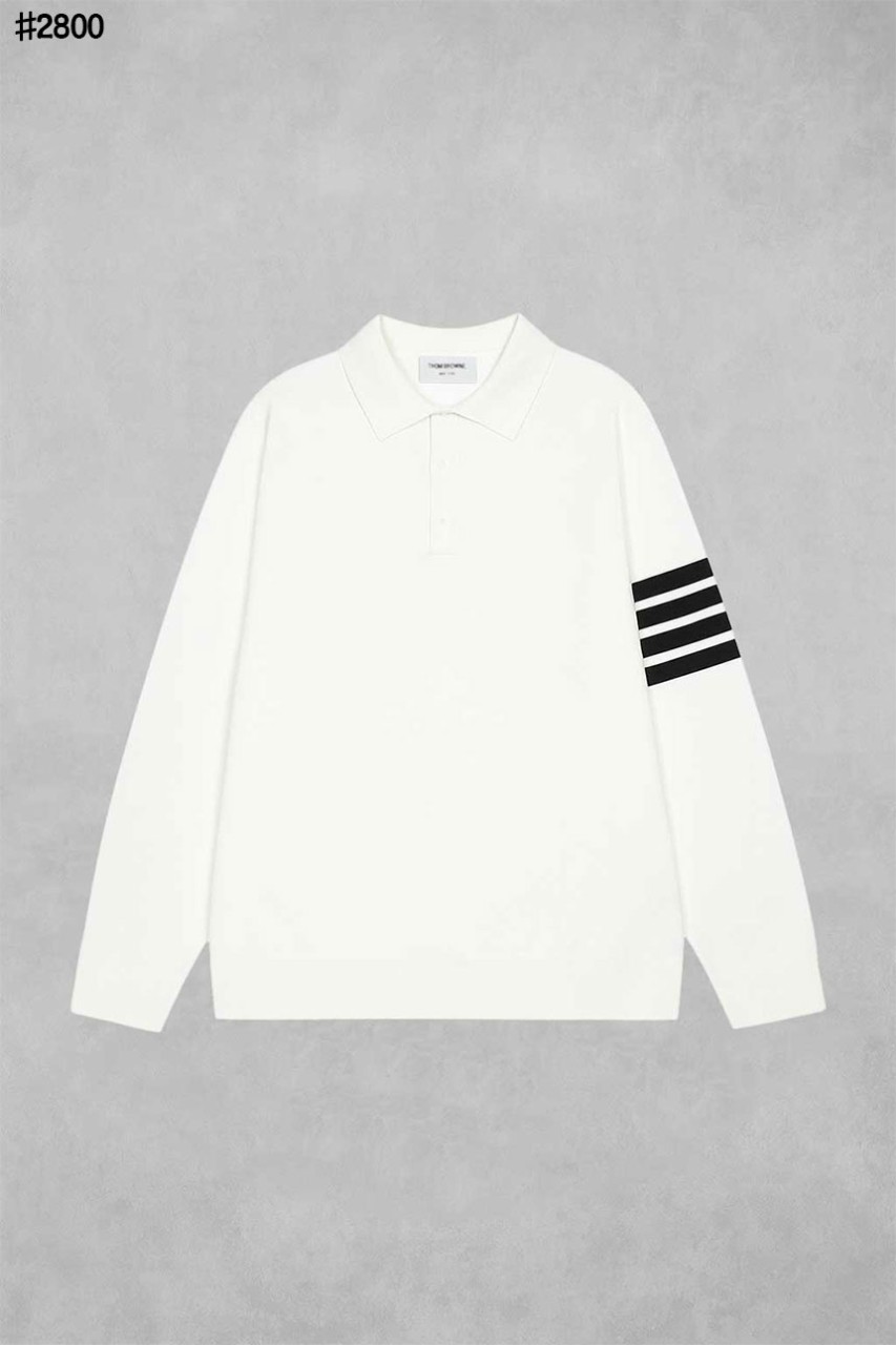 🍀 [THOM BROWNE] 톰브라운 클래식 롱 슬리브 폴로 니트 스웨터 🍀